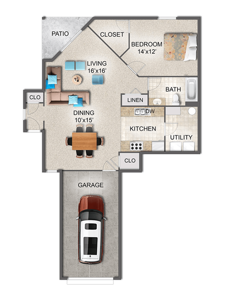 Pembrook Place Apartments Upper & Lower Pines Floor Plan